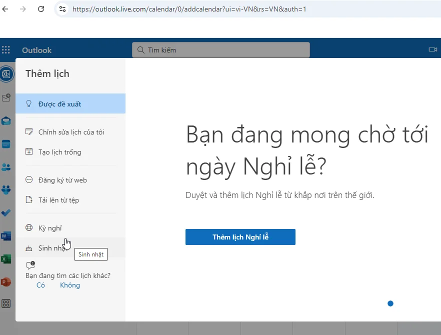 Hướng dẫn sử dụng outlook 365-Chia sẻ lịch làm việc