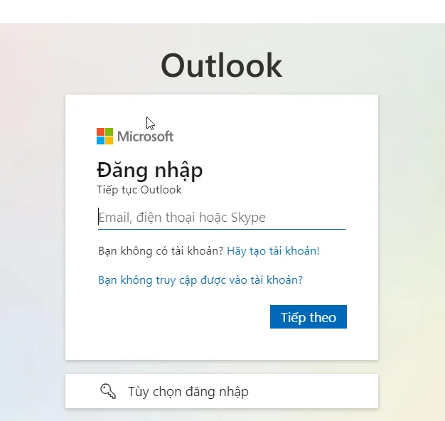 Hướng dẫn sử dụng outlook 365-Đăng nhập vào tài khoản microsoft 365