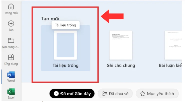 Bước 1: Hướng dẫn mở và tạo tài liệu mới