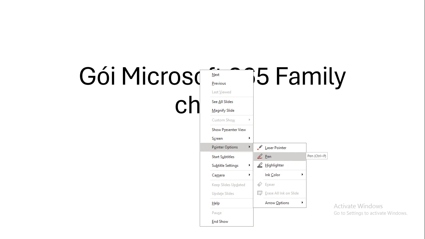 Hướng dẫn sử dụng powerpoint 365-Tạo trình chiểu cho slide