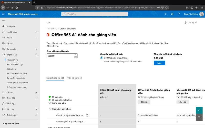 Office 365 A1 dành cho giáo dục