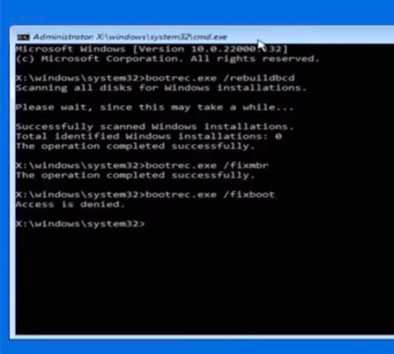 Sửa lỗi Automatic Repair trong Windows 11 bằng Command Prompt