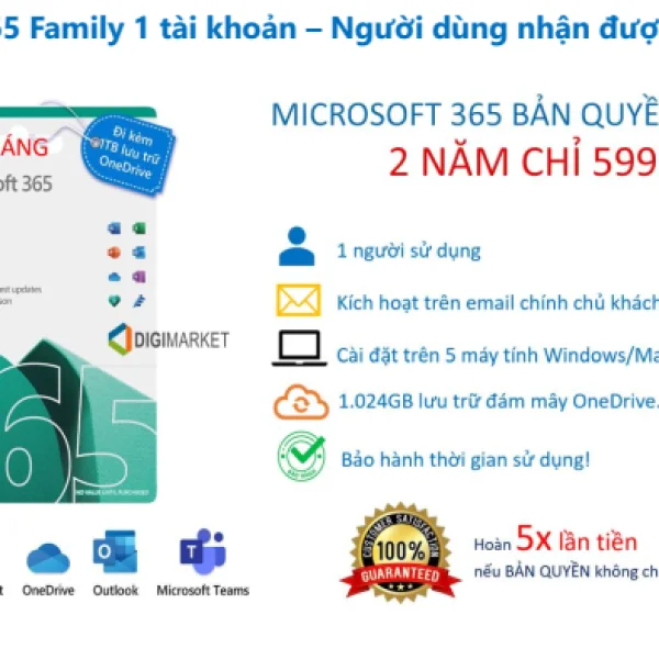 Chia sẻ tài  khoản office 365 là gì?Các gói chia sẻ microsoft 365 tại Digimarket