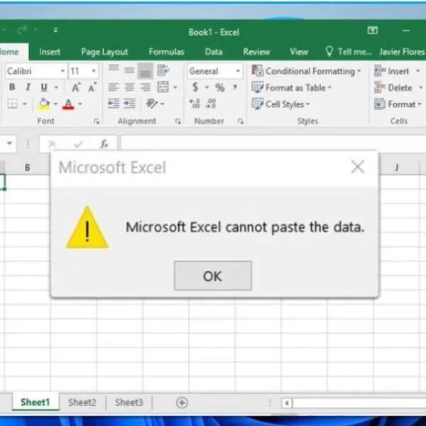 3 Cách Enable Lỗi Cannot Paste The Data Trong Microsoft Excel