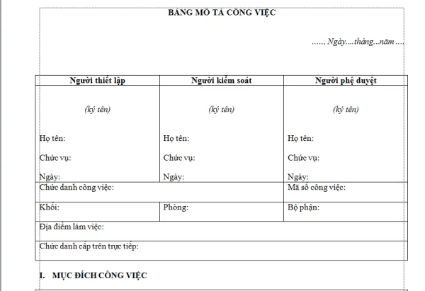 Bộ biểu mẫu phục vụ công việc