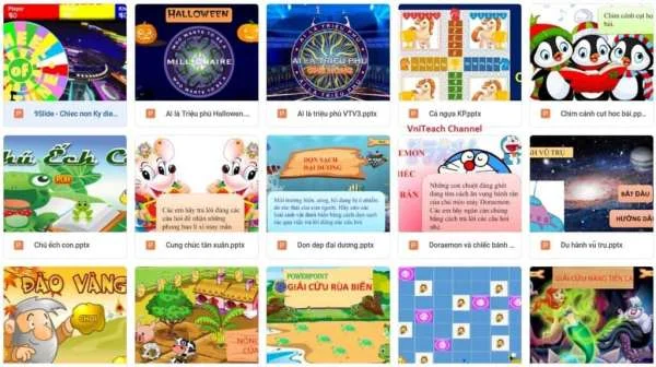 Bộ Game bằng Powerpoint hỗ trợ dạy học