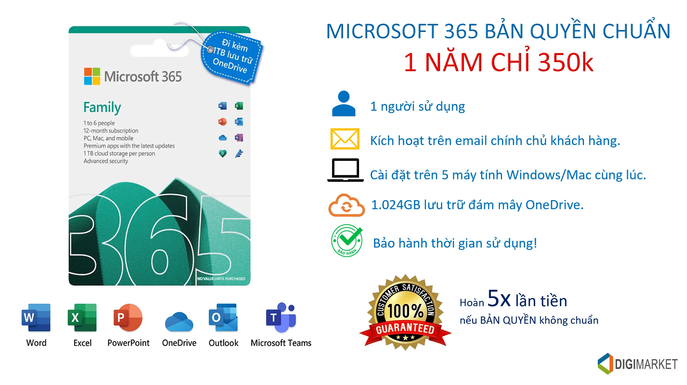 Gói chia sẻ tài khoản office 365-Microsoft 365 Family Chia Sẻ (Gói 1 năm)  tại Digi